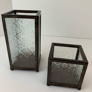 Home Interiors Morrocan Square Candle Holders